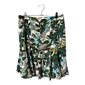 Ann Taylor Factory Skirt Size 6 Women's Floral Pleated
